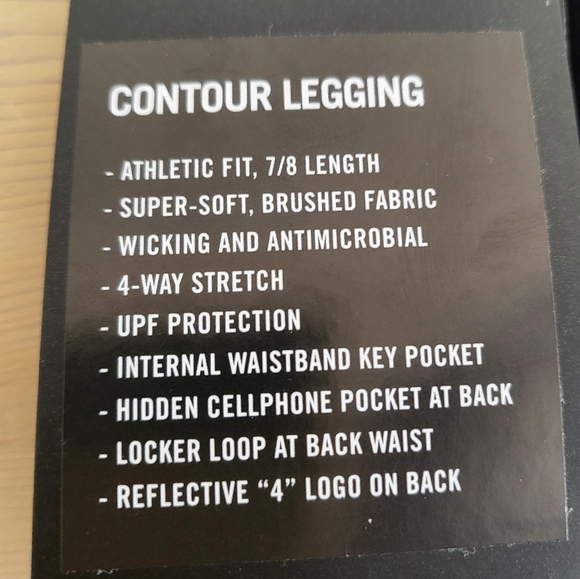 NWT FourLaps 3/4 Length Contour Leggings Black size S - Picture 7 of 8